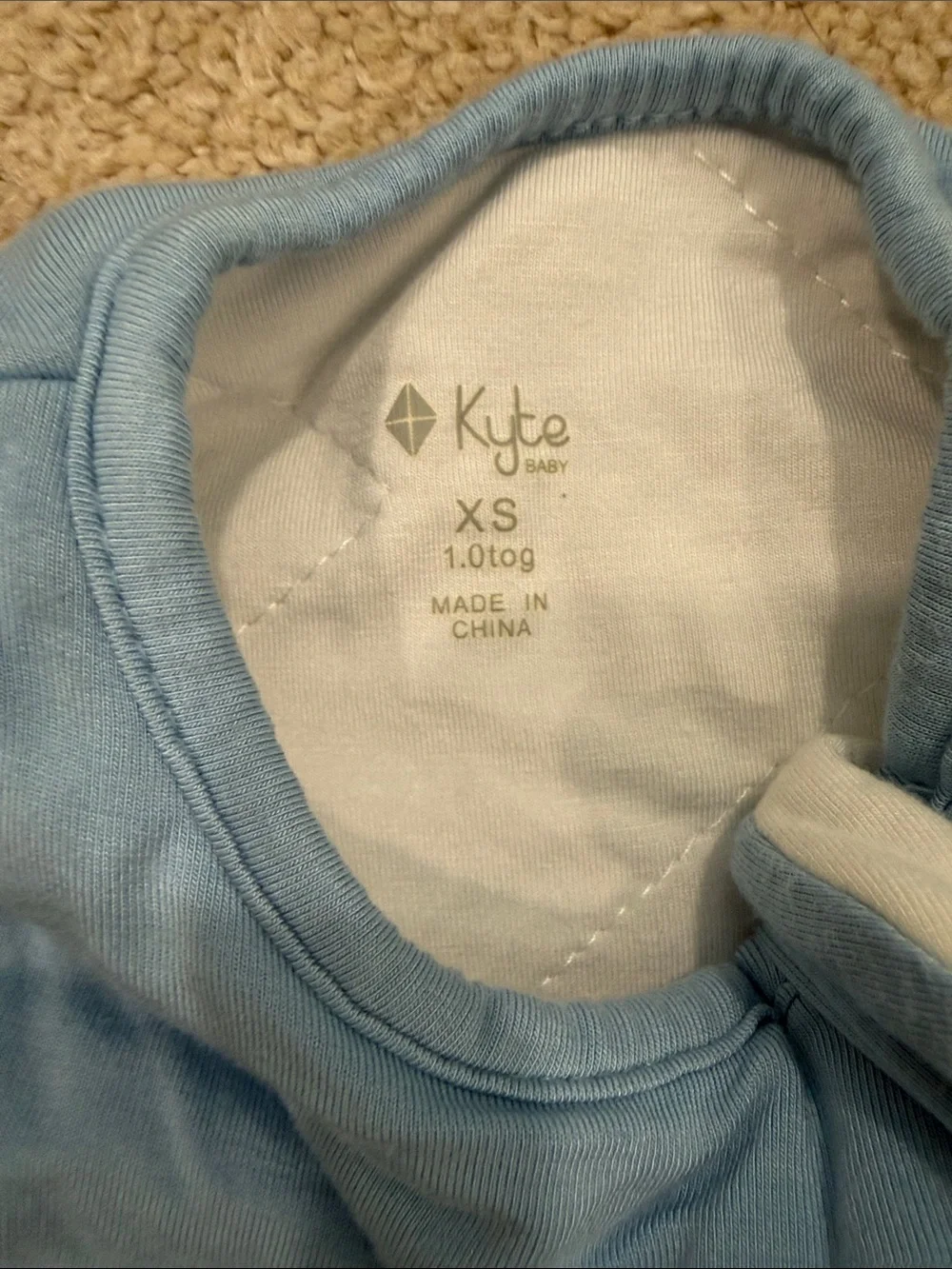 Kyte BABY Light Blue Sleeveless Baby Sleep Sack